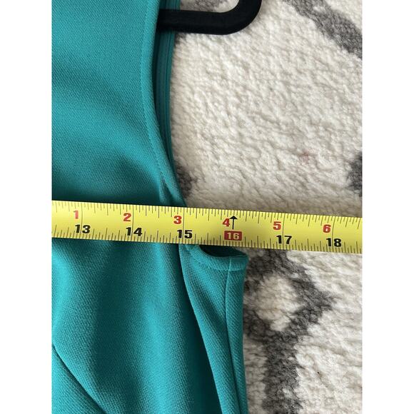 ANN TAYLOR LOFT Colorblock Drop Waist Sleeveless Flounce Mini Dress Sz 6 MOD - Picture 8 of 9